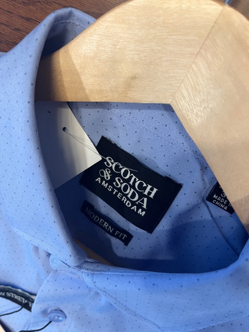🆕 Scotch & Soda Light Blue / Micro-Dot Lightweight Dress or Casual Shirt